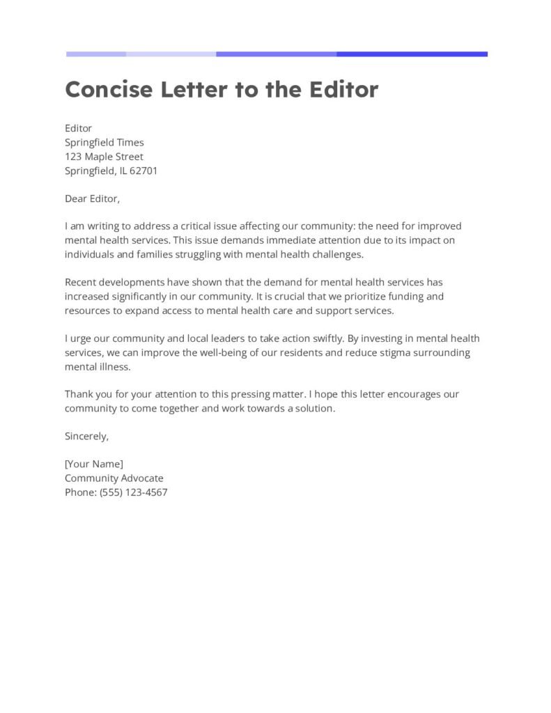 Concise Letter to the Editor