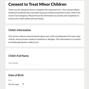 Consent to treat minor children