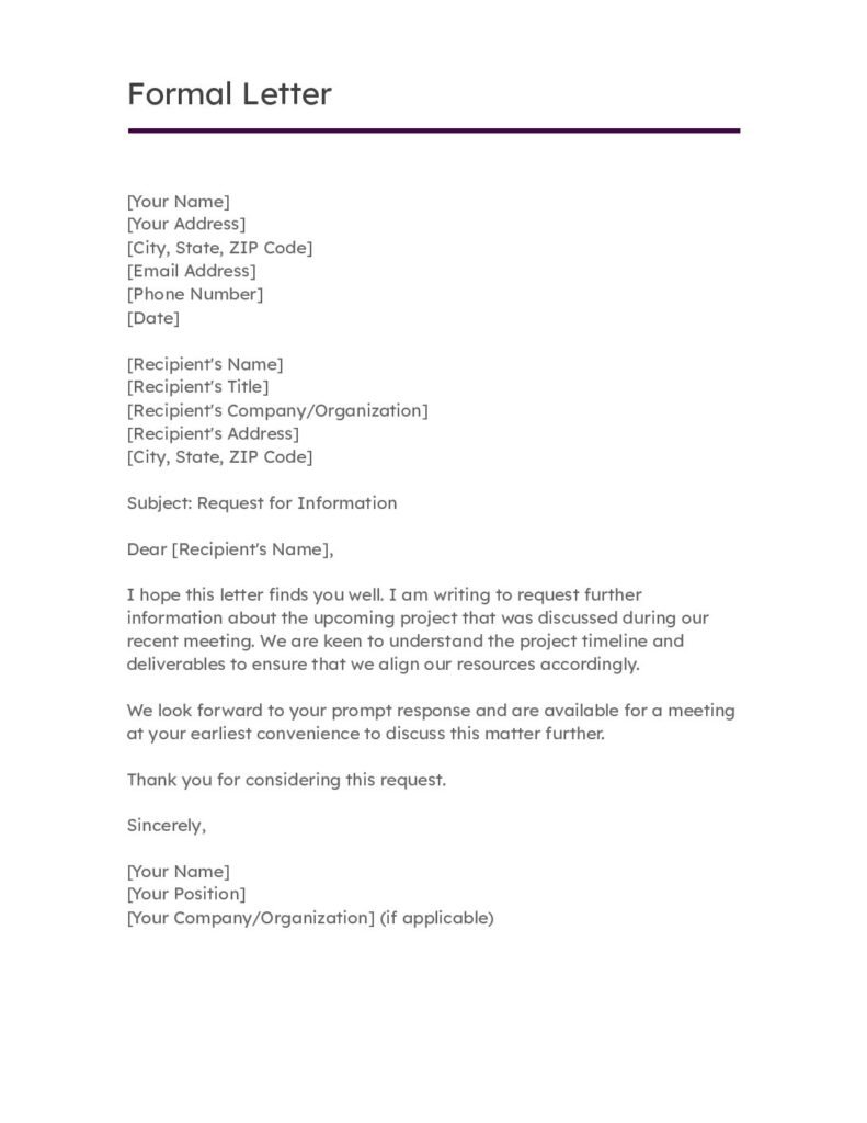 Official Letter Format & 21+ Templates in PDF, Word, Google Docs» GooForms