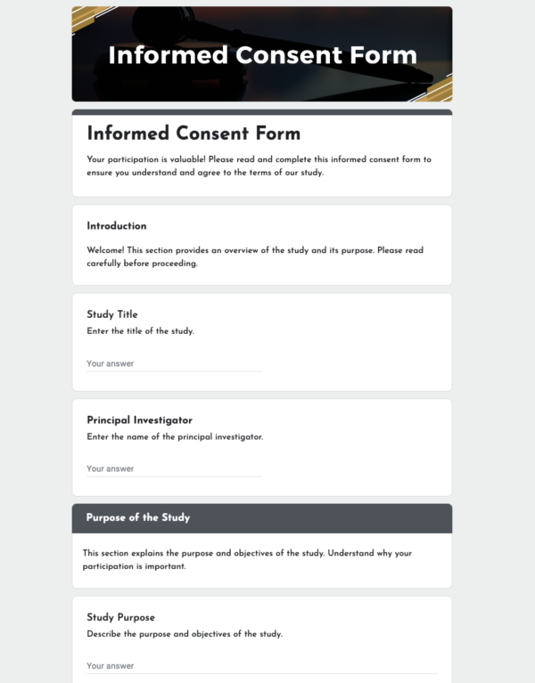 Informed Consent Form