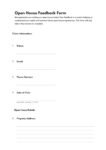 Open House Feedback Form