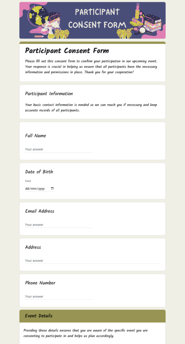 Participant Consent Form