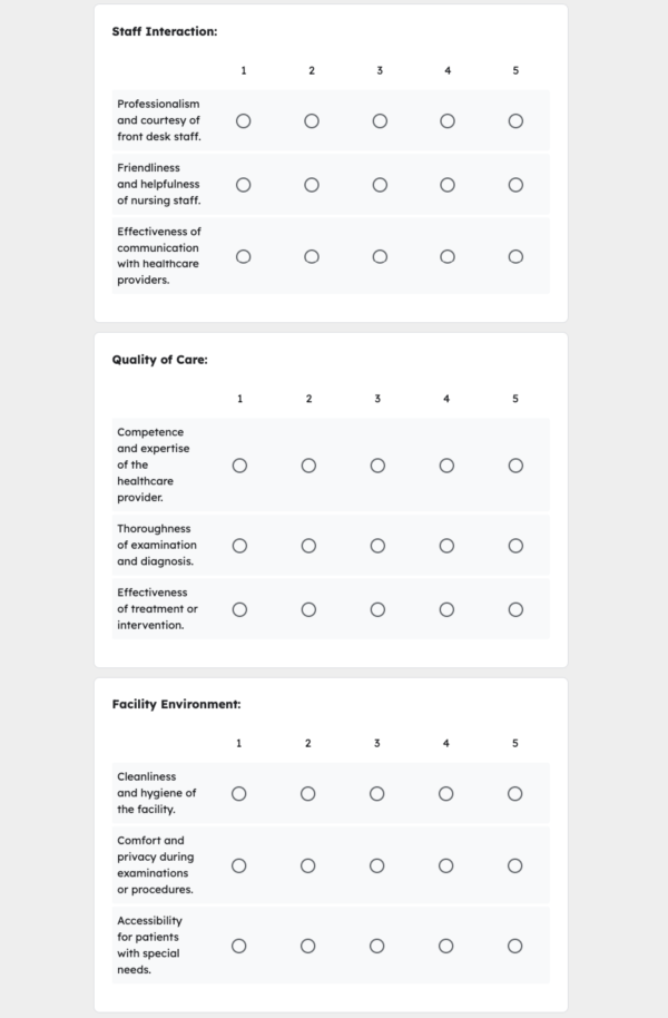 Patient Peer Feedback Form