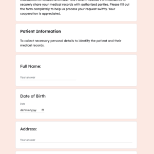 Patient Release Form