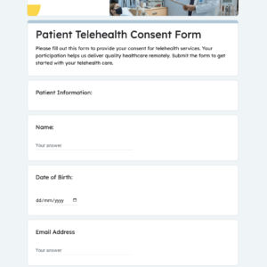 Patient Telehealth Consent Form