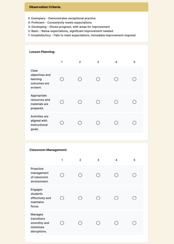 Peer Observation for Teachers