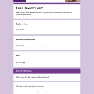 Peer Review Form