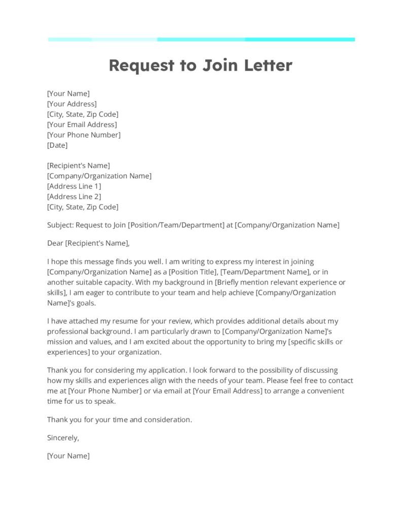 request to join letter