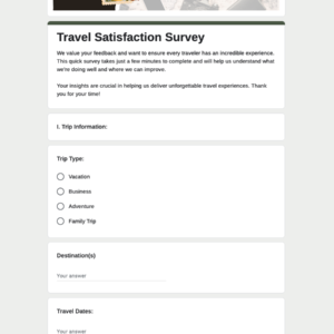 Travel Satisfaction Survey