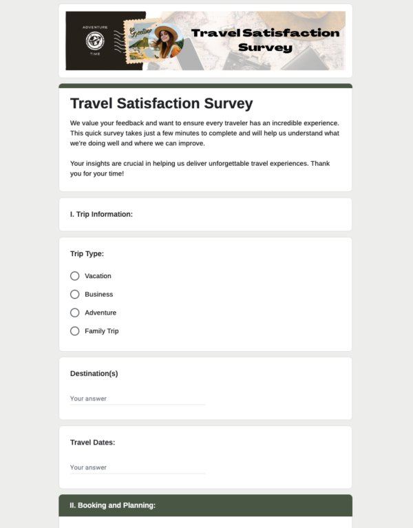 Travel Satisfaction Survey