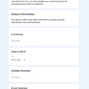 dental patient consent form