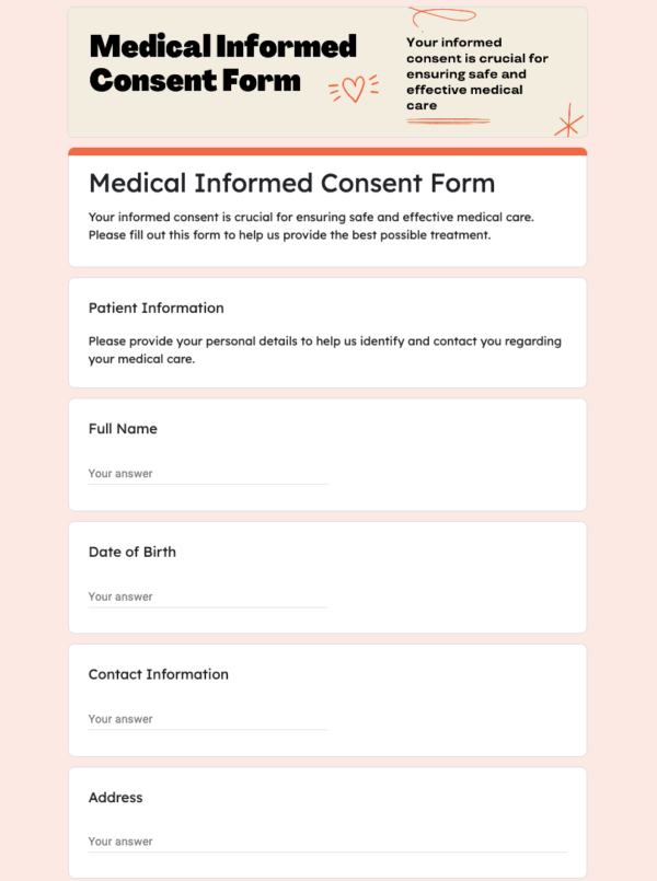 medical informed consent form