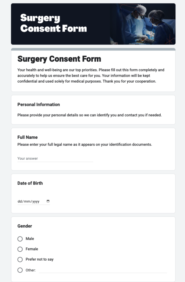 surgery consent form