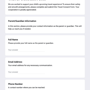 travel consent form
